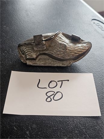 Antique Hinged Metal Dutch Shoe Chocolate Mold