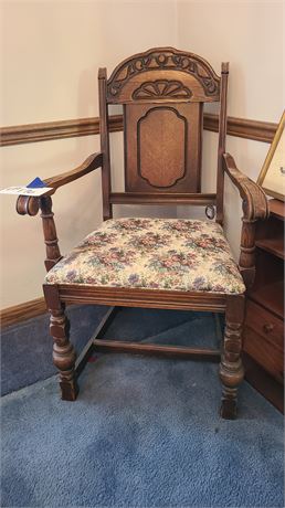 Wood Side Arm Chair