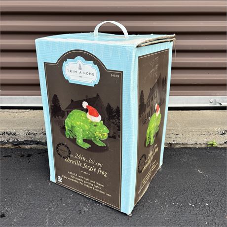 New! Trim A Home 24” Chenille Fergie Frog