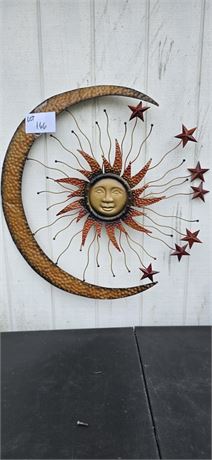 Moon & Stars Metal Wall Hanging