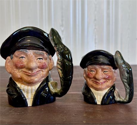 Royal Doulton Lobster Man Small & Mini Character Jugs D6620/D6652 1967