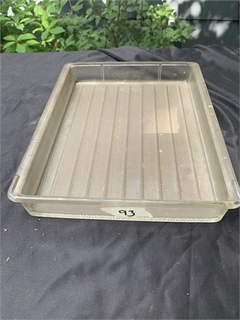 Vintage Glass Rectangular Refrigerator Tray