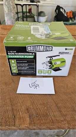 Drummond 1/10 HP Non-Submersible Transfer Pump