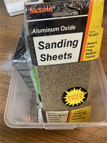 NicSand Sanding Sheets, Sanding Sponges & Staining Pad Lot