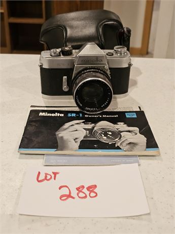 Minolta SR-1 35MM SLR Camera With 55MM F/1.8 Auto Rokkor Lens 1959-1971