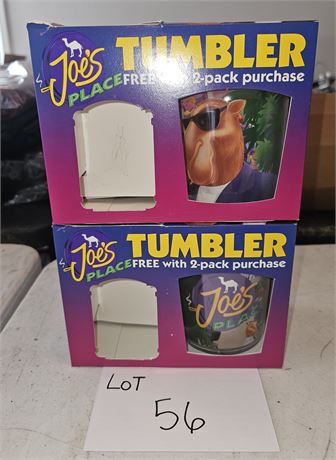 Smokin Joe's Place Camel Cigarettes Tumbler x2