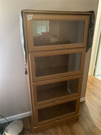 Wooden Barrister's Bookcase Display Cabinet