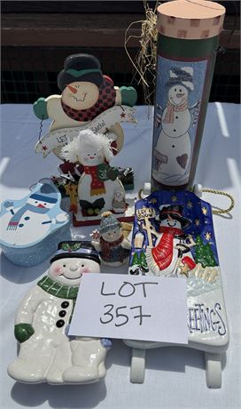 Vintage Snowman Holiday Home Decor