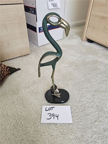 Brass Flamingo Figurine