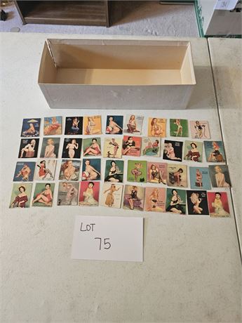 Vintage Mobil Gas Service Trading Cards Risque/Pinup