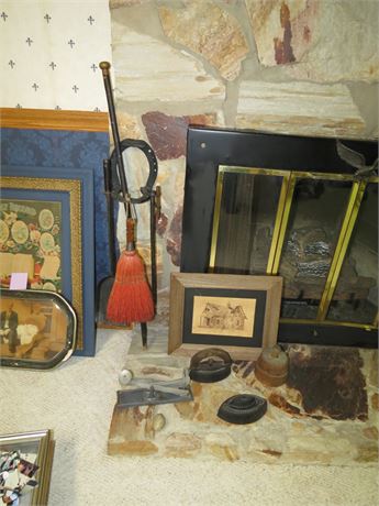 Fire Place Tools, Sad Irons, Etc