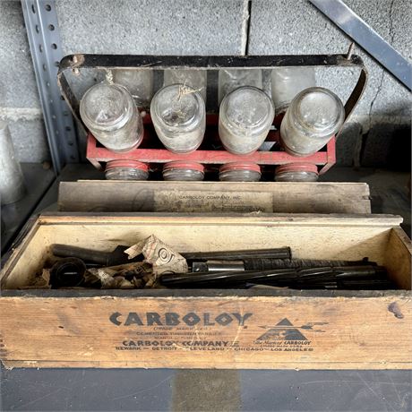 Vintage Parts/Fasteners Caddy and Boring Tools