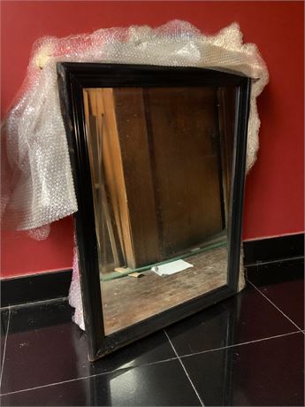 Large Dark Wood Framed Dresser Mirror (Vintage)