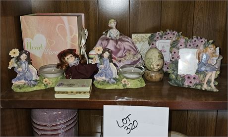Mixed Decor Lot- Figurines & More Sizes, Style & Maker Vary