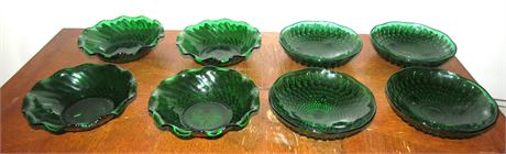 Forest Green Glass Bowls