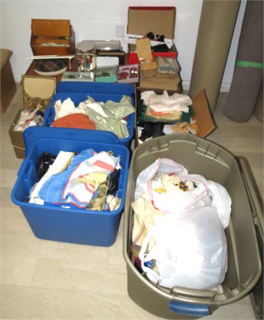 Large Sewing Supplies, Materials Lot