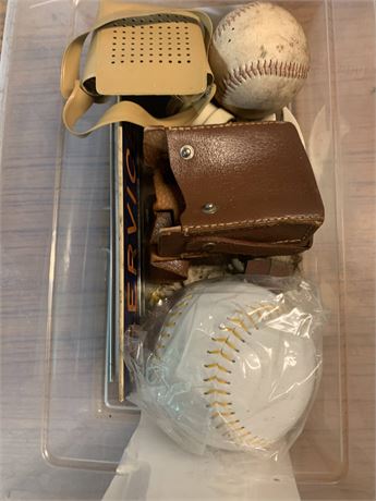 Vintage Leather Case, Service Sign, Toy Gun Holster, Nightlight & More