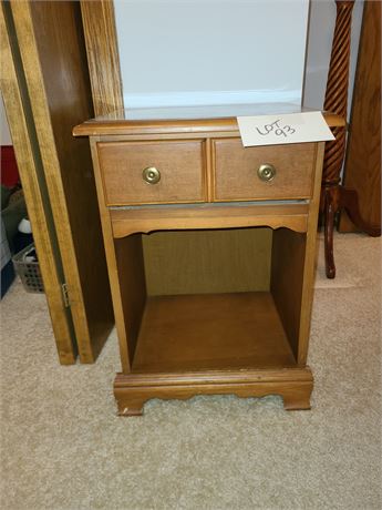 Small Wood Night Stand with Drawer