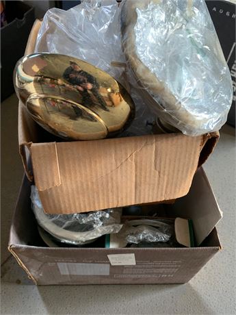 Polished Gold/Brass Finish Light Fixtures & More - 2 Boxes