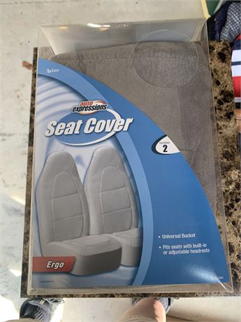 Auto Expressions Gray Car Seat Covers - Pack Of 2 For Bucket Seats