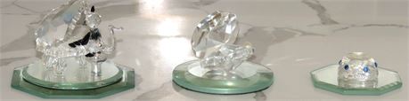 Swarovski Crystal Cat Playing Piano, Oyster, etc