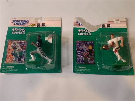 NFL Starting Lineup 1996 Deion Sanders and Steven Young Football Figures NEW