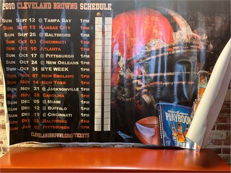 2010 Bud Light Cleveland Browns Schedule & 2000 Budweiser Winston Cup Posters