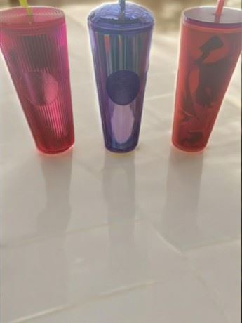 Starbucks 20 OZ Venti Cold Drink Tumbler Set of 3 - NEW