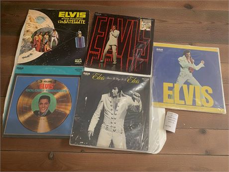 Elvis Presley Record Album Lot - Elvis Golden Records, Aloha From Hawaii & More