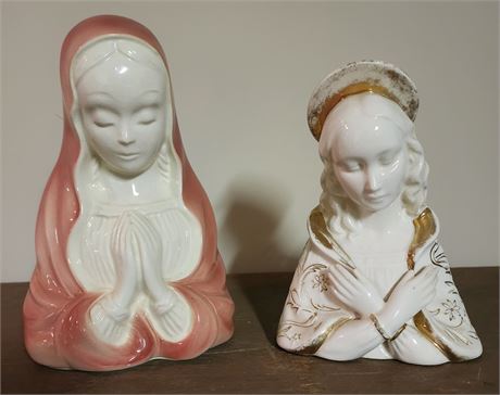 Ceramic Vintage Madonna Planters