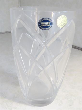 Prague Hand Cut Crystal Vase