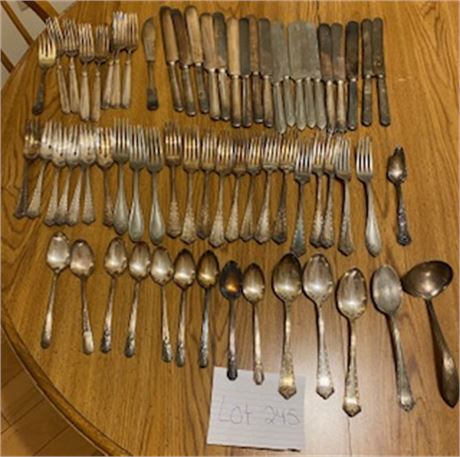 W.M. Rogers Silverware Lot Silver Plated, Silver Nickle, Paton Dec 28 1915
