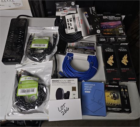 Mixed Cable Lot- High Speed Cable, Splitters, Jackets & More