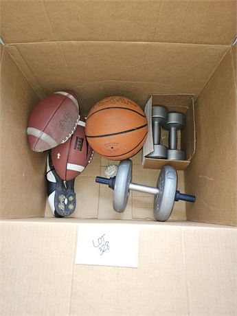 Mixed Sports Lot- Football, Basketball & More