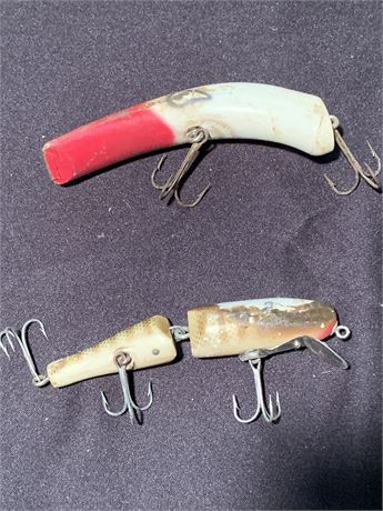 Vintage Fishing Lure Lot of 2 PAW PAW And One Unmarked Lure