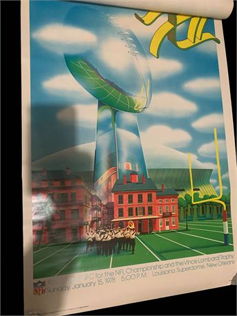 Sports Poster Lot -  Super Bowl XII (1978), LeRoy Neiman's Artwork Olympic Track