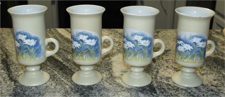 Hand Crafted Japanese Otagiri Pedestal Mugs