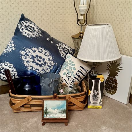 Nice Decor Buyout - Lamps, Vases, Pillows, Signed Basket & More