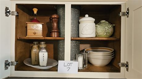 Cupboard Cleanout: Kym Kym Grinder, Lidder Salad Bowl, Salt & Pepper Sets & More