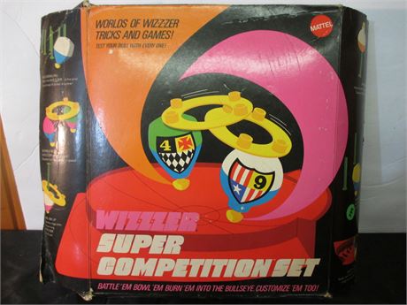 Vintage 1970 Mattel Wizzzer Super Competition Top Set