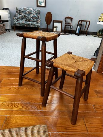 Wood/Wicker Bar Stools