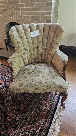 Vintage Floral Print Arm Chair