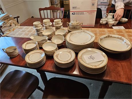 Czechoslovakia Epiag Moresque China Set 70+ Pieces: Cups/Saucers/Platters/Plates