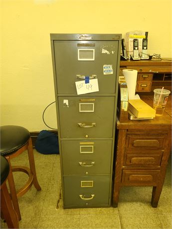 Remmington Gray Four Drawer Metal File Cabinet