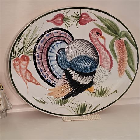 Large Handpainted Turkey Platter