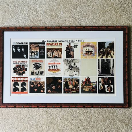 The Beatles 1964-1970 Albums Framed Print - 28 x 18"