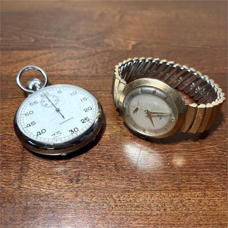 Wakmann Pocket Watch and Men's Elgin Watch
