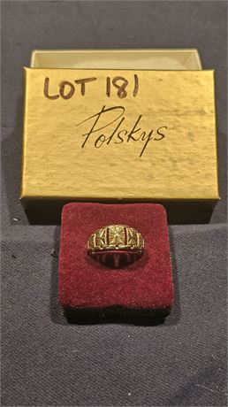 14k Gold Embossed Ring Sz 10 2.0 dwt