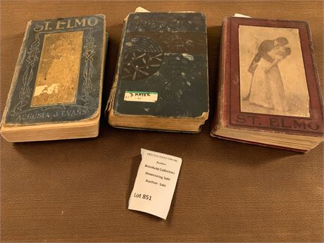 St Elmo A Novel Hardcover Books By Augusta J. Evans - Set of 2