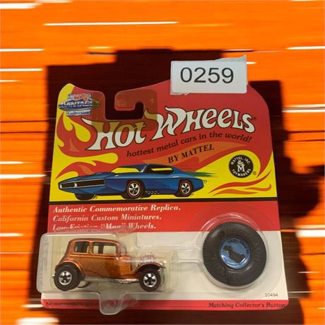 Hot Wheels Vintage Collection '32 Ford Vicky From 1993 With Collector's Button